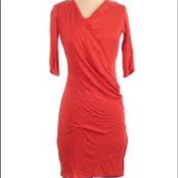 Helmut Cherry Tomato Red Body-con Dress Size Small - Picture 11 of 11